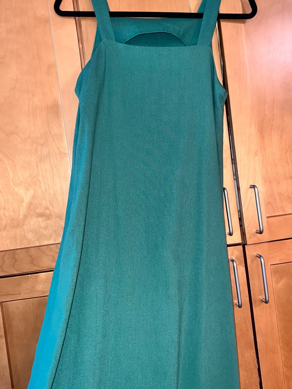 Commense Emerald Green Linen Slip Maxi Dress - Picture 9 of 10
